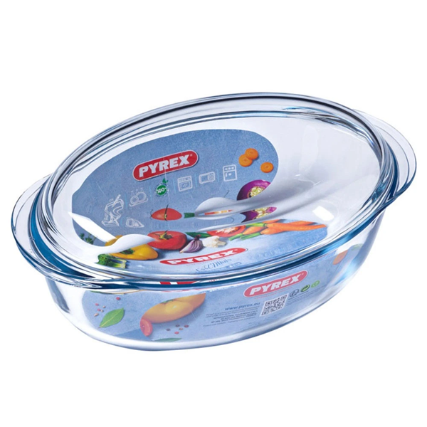 Pyrex Oval Casserole 4L (3L+1P) Essential