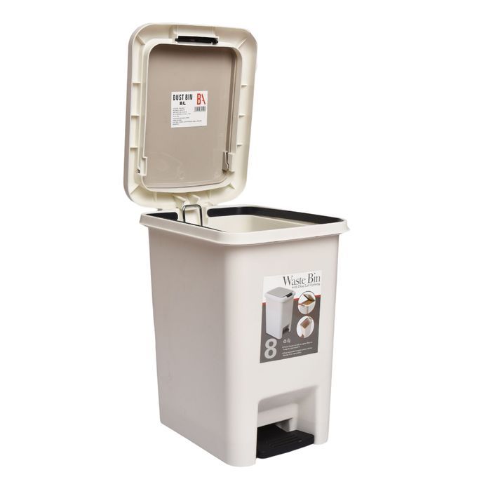 BA Push and Pedal Dustbin 8L