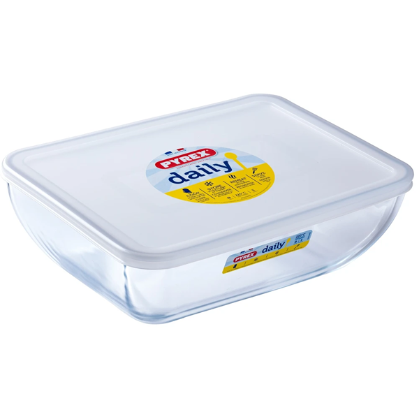 Pyrex Daily Roaster Rect 3L5 White Lid