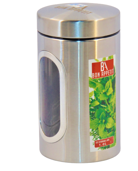 BA Window Canister 1L Silver