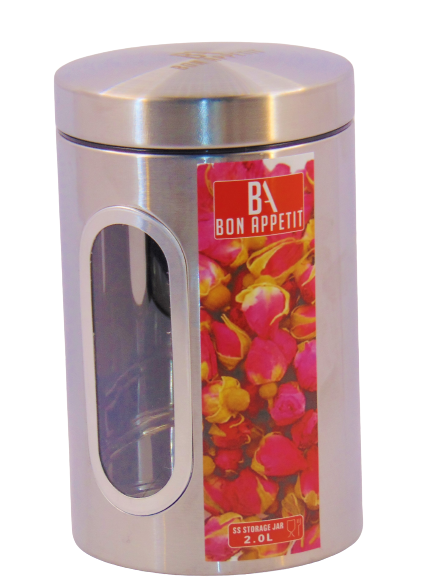 BA Window Canister 2L Silver