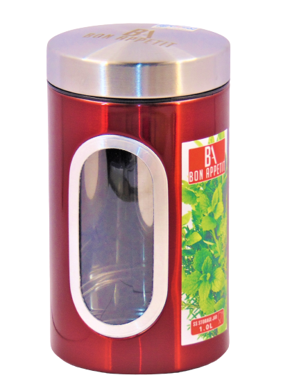 BA Window Canister 1L Red