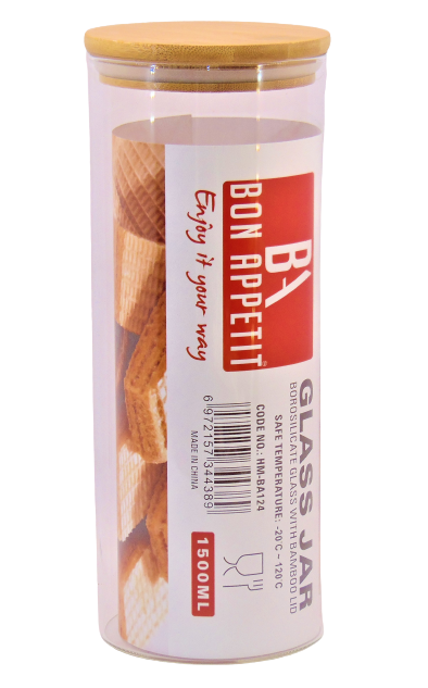 BA Storage Jar 1L5 Bamboo Lid