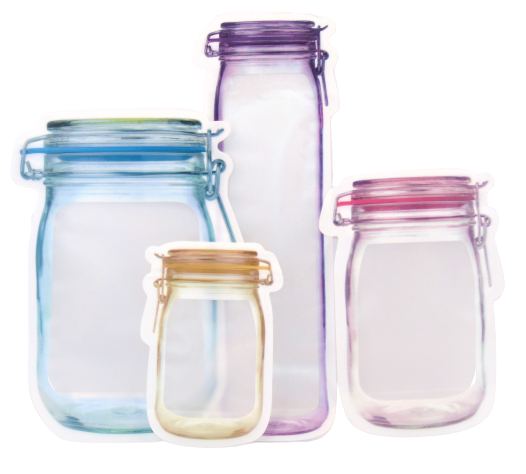 BA Ziplock 4Pc Bag Set (0L15+0L5+1L+0L5)