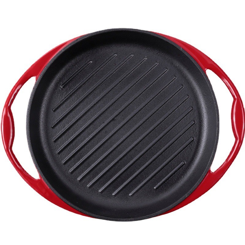 BA Cast Iron Oval Roaster 25cm Red
