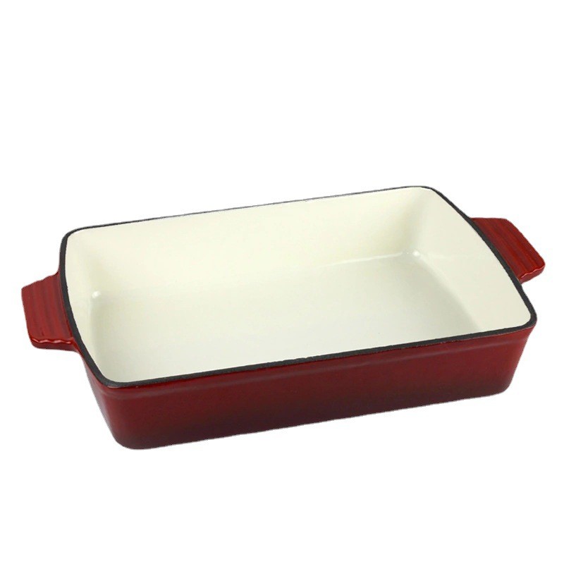 BA Cast Iron Roaster 38x27x8.5cm Red