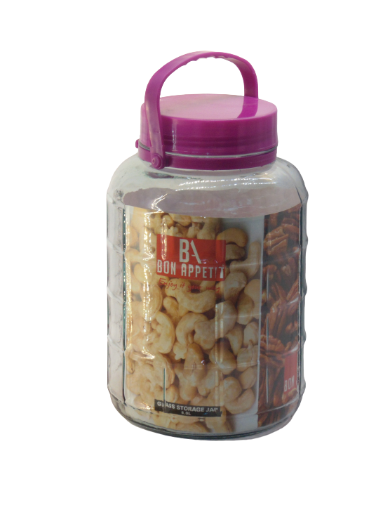 BA Glass Jar 8L Screw Purple Lid