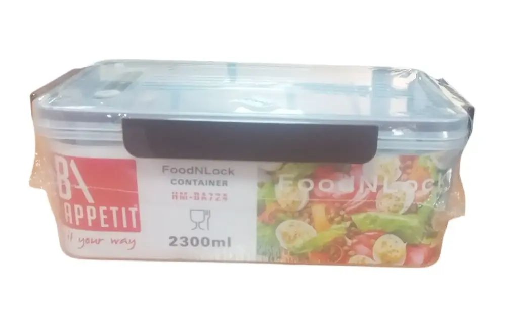 BA 3pc FoodNLock Rect Storage Container Set  (0.6L, 1.3L, 2.3L)
