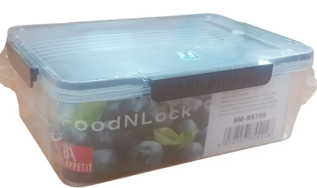 BA 4pc FoodNLock Rect Storage Container Set  (0.6L, 1.3L, 2.3L, 3.6L)