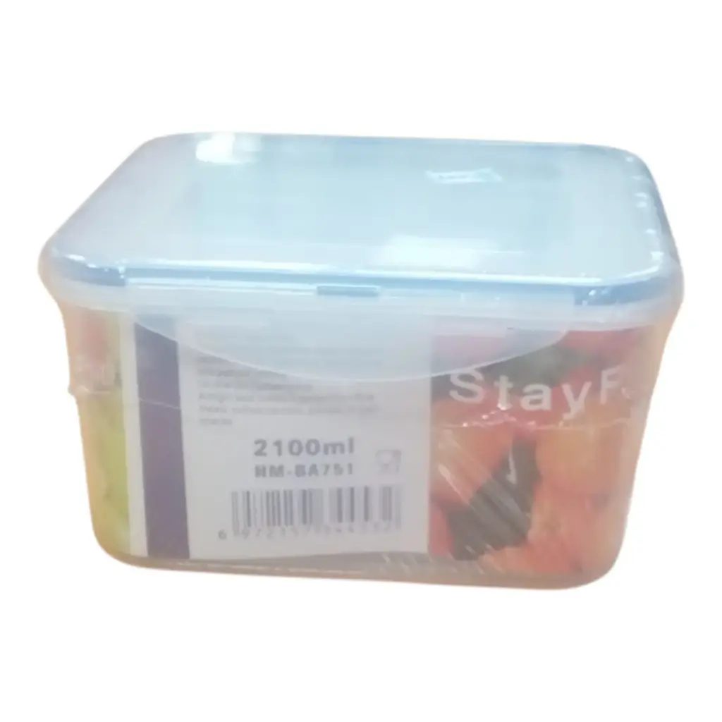 BA 4pc StayFresh Square Food Storage Container Set (0.43L, 0.8L, 1.3L, 2.1L)