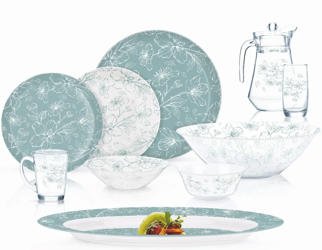 Luminarc Simply Melitina Blue 46pc Dinner Set