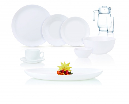 [P6007] Diwali White 46Pc Dinner Set
