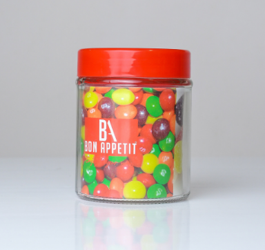 [HM-BA05 (12P)] BA Glass Jar 0L5 + Screw Red Lid