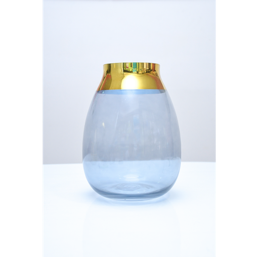 [HM-BA134] BA Glass Flower Vase Gold Deco 18cm