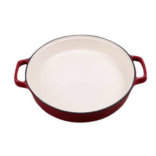 [HM-BA178] BA Cast Iron Rnd Pan 33cm Red