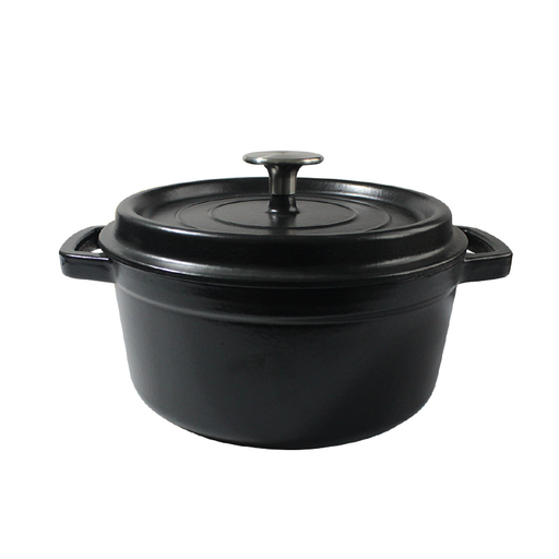 [HM-BA271] BA Cast Iron Enamel Rnd Pot 22cm Black