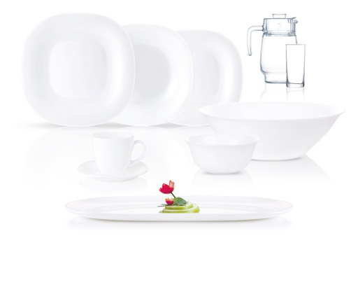 [N4781] Neo Carine White 46Pc Dinner Set