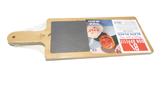 [HM-BA284] BA Slate and Bamboo Platter 50x18cm