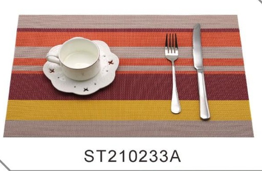 [HM-BA531] BA Table Mat 530 Stripes Red/Maroon/Yellow