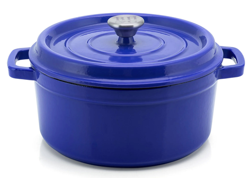 [HM-BA540] BA Cast Iron Casserole Blue 26cm