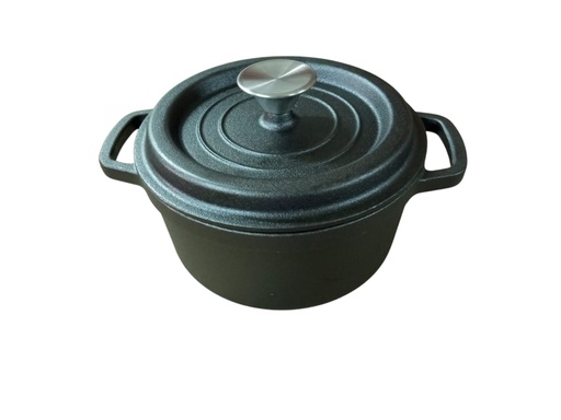 [HM-BA615] BA Cast Iron Casserole 20cm Black
