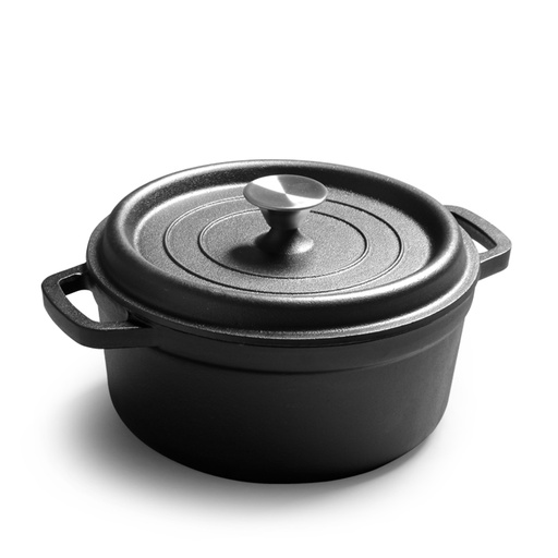 [HM-BA616] BA Cast Iron Casserole 24cm Black
