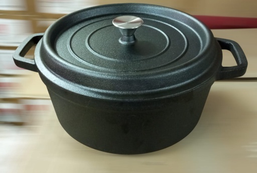 [HM-BA618] BA Cast Iron Casserole 32cm Black