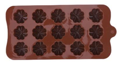 [HM-BA655] BA Silicone Baking Chocolote Mould Flower 15 21X10.3X1.7cm