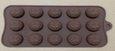 [HM-BA656] BA Silicone Baking Chocolote Mould Button 15 21X10.3X1.4cm