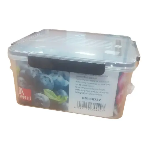 [HM-BA733] BA 3pc FoodNLock Square Storage Container (1.3L, 2.3L, 3.8L)