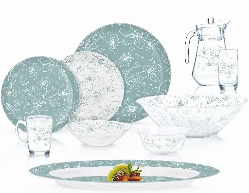 [X2972] Luminarc Simply Melitina Blue 46pc Dinner Set