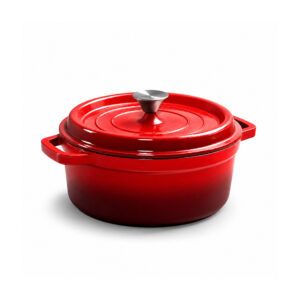 BA Cast Iron Rnd Pot 20cm Red