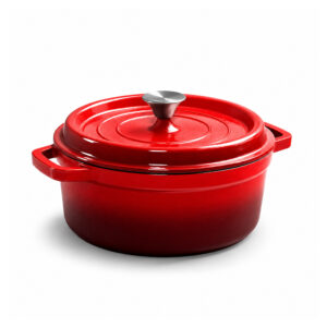 BA Cast Iron Rnd Pot 24cm Red