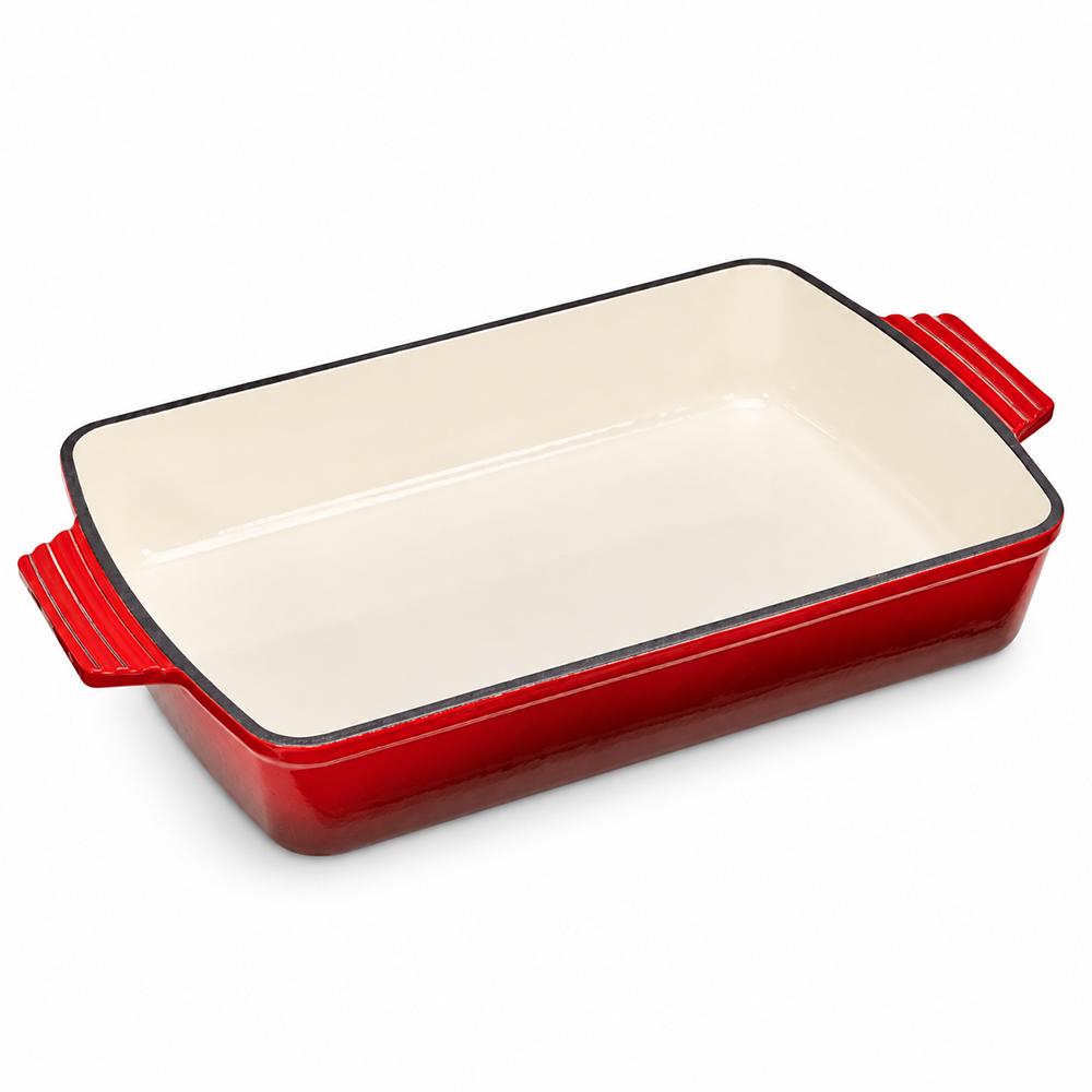 BA Cast Iron Roaster 38x27x8.5cm Red