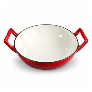 BA Cast Iron Wok Pan 30cm Red
