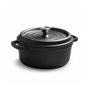 BA Cast Iron Enamel Rnd Pot 22cm Black