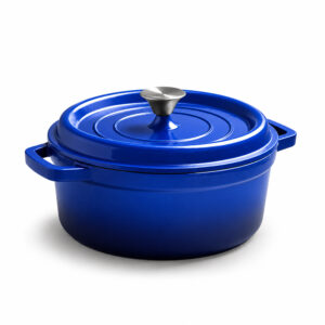 BA Cast Iron Casserole Blue 26cm