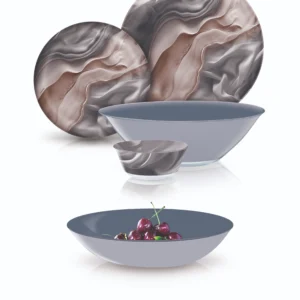 Luminarc Simply Marbreeze 25pc Dinner Set